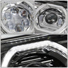 LED DRL Halo Projector Headlights<br>81-19 Kenworth W900 Western Star 4800