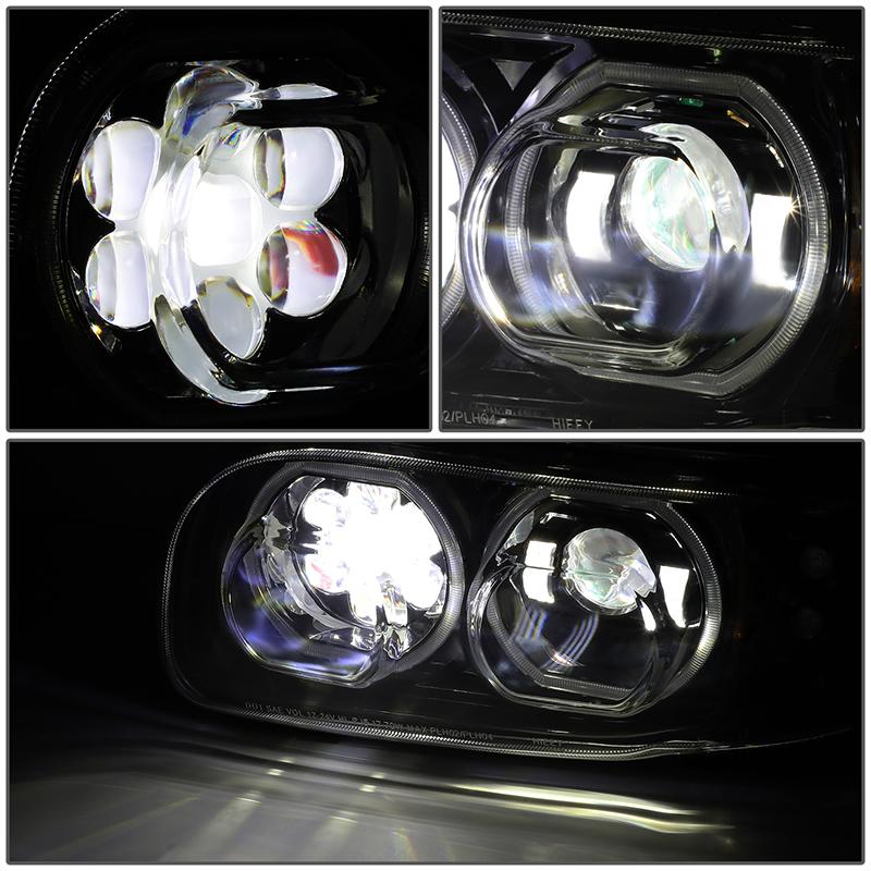 LED DRL Halo Projector Headlights<br>08-22 Peterbilt 389 388 567