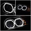 LED DRL Halo Projector Headlights<br>08-22 Peterbilt 389 388 567