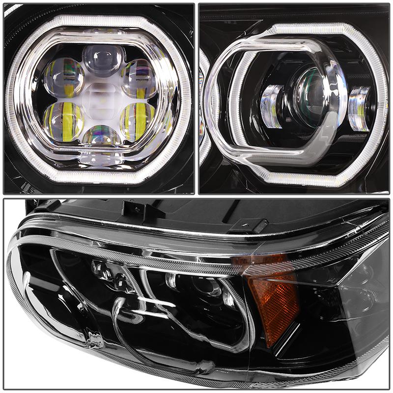 LED DRL Halo Projector Headlights<br>08-22 Peterbilt 389 388 567