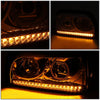 LED DRL Halo Sequential Projector Headlights<br>96-10 Freightliner Century