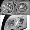 LED DRL Halo Sequential Projector Headlights<br>96-10 Freightliner Century