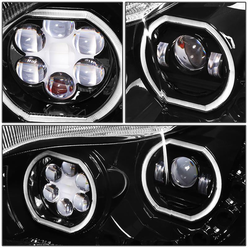 LED DRL Halo Sequential Projector Headlights<br>13-21 Kenworth T680