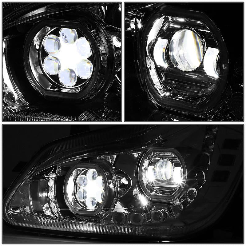 LED DRL Halo Sequential Projector Headlights<br>13-21 Kenworth T680