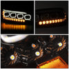 LED DRL Halo Sequential Projector Headlights<br>10-20 Peterbilt 337 348