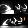 LED DRL Halo Projector Headlights<br>09-18 International Harvester ProStar