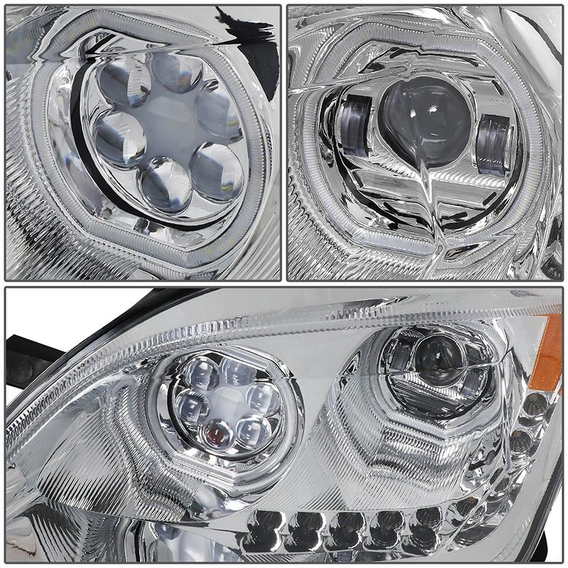 LED DRL Halo Sequential Projector Headlights<br>13-20 Peterbilt 579, 11-18 587