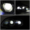 LED DRL Halo Projector Headlights<br>03-19 Freightliner M2 106 112