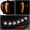 LED DRL Halo Projector Headlights<br>03-19 Freightliner M2 106 112