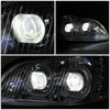 LED DRL Halo Projector Headlights<br>03-19 Freightliner M2 106 112