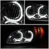 LED DRL Halo Projector Headlights<br>03-19 Freightliner M2 106 112