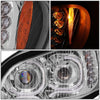 LED DRL Halo Projector Headlights<br>03-19 Freightliner M2 106 112