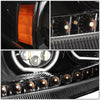 LED DRL Halo Sequential Projector Headlights<br>17-21 International Harvester LT LT625