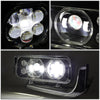 LED DRL Halo Projector Headlights<br>81-88 Peterbilt 359, 87-07 379, 08-21 389