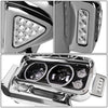 LED DRL Halo Projector Headlights<br>81-88 Peterbilt 359, 87-07 379, 08-21 389