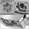 LED DRL Halo Projector Headlights<br>81-88 Peterbilt 359, 87-07 379, 08-21 389