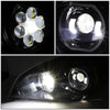 LED DRL Halo Projector Headlights<br>18-21 Freightliner Cascadia