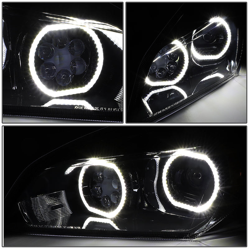 LED DRL Halo Projector Headlights<br>18-21 Freightliner Cascadia