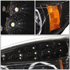 LED DRL Halo Projector Headlights<br>18-21 Freightliner Cascadia