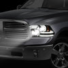 LED DRL Halo Projector Headlights<br>10-18 Ram 1500-3500, 2009 Dodge Ram 1500