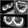 LED DRL Halo Projector Headlights<br>08-14 Dodge Challenger