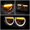 LED DRL Halo Projector Headlights<br>08-14 Dodge Challenger