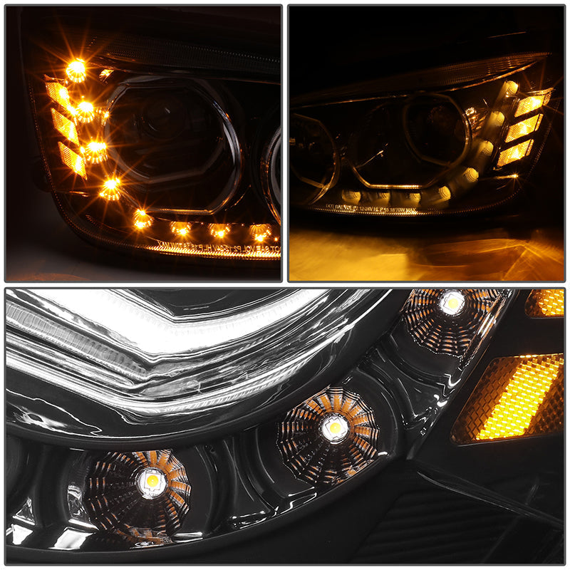 LED DRL Halo Projector Headlights<br>08-19 Kenworth T170 T270 T370 T660