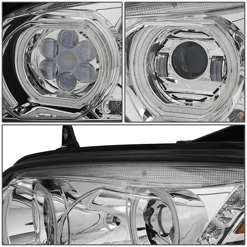 LED DRL Halo Projector Headlights<br>08-19 Kenworth T170 T270 T370 T660