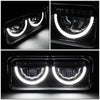 LED DRL Halo Headlights<br>86-07 Kenworth T600A Peterbilt 357 379