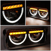 LED DRL Halo Headlights<br>86-07 Kenworth T600A Peterbilt 357 379