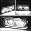 LED DRL Halo Headlights<br>86-07 Kenworth T600A Peterbilt 357 379