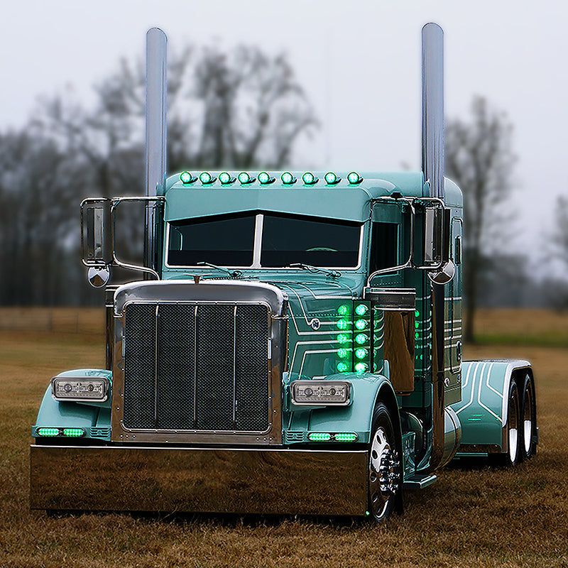 LED DRL Halo Projector Headlights<br>81-19 Kenworth W900 Western Star 4800