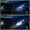 LED DRL Halo Sequential Projector Headlights<br>18-21 Freightliner Cascadia