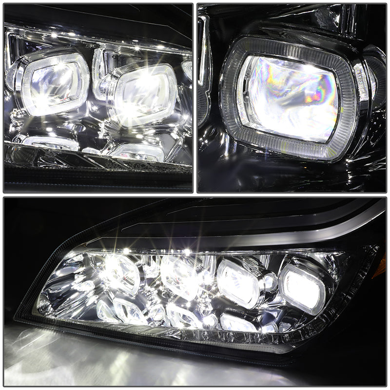 LED DRL Halo Sequential Projector Headlights<br>18-21 Freightliner Cascadia