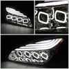 LED DRL Halo Sequential Projector Headlights<br>18-21 Freightliner Cascadia