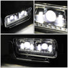 LED DRL Halo Sequential Projector Headlights<br>81-88 Peterbilt 359, 87-07 379, 08-21 389