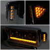 LED DRL Halo Sequential Projector Headlights<br>81-88 Peterbilt 359, 87-07 379, 08-21 389