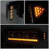 LED DRL Halo Sequential Projector Headlights<br>81-88 Peterbilt 359, 87-07 379, 08-21 389