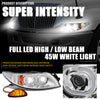 LED DRL Halo Projector Headlights (Chrome) <br>02-16 International 4300-4400Lp