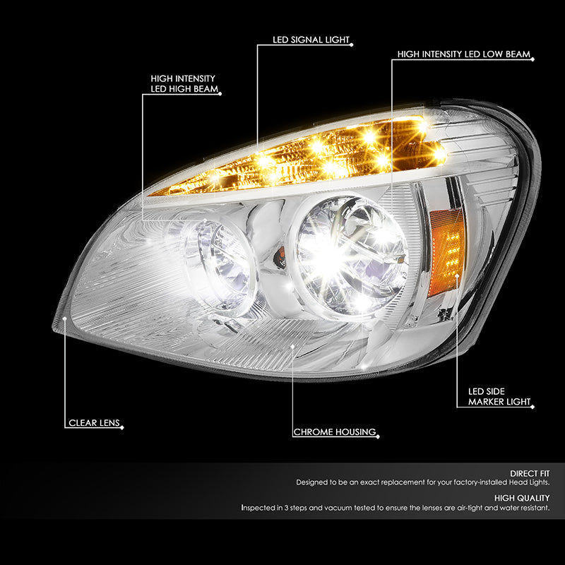 Projector Headlights<br>08-17 Freightliner Cascadia