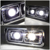 LED DRL Halo Headlights<br>86-07 Kenworth T600A Peterbilt 378 379