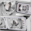 LED DRL Halo Headlights<br>86-07 Kenworth T600A Peterbilt 378 379