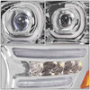 LED DRL Halo Projector Headlights<br>10-20 Peterbilt 337 348