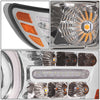 LED DRL Halo Projector Headlights<br>10-20 Peterbilt 337 348