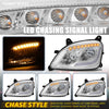 LED DRL Sequential Headlights (Chrome) <br>13-20 Peterbilt 579, 11-18 587