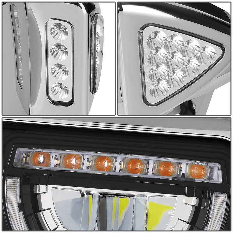 LED DRL Halo Headlights<br>81-88 Peterbilt 359, 87-07 379, 08-21 389