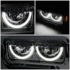 LED DRL Halo Headlights<br>81-88 Peterbilt 359, 87-07 379, 08-21 389