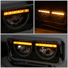 LED DRL Halo Headlights<br>81-88 Peterbilt 359, 87-07 379, 08-21 389