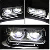 LED DRL Halo Headlights<br>81-88 Peterbilt 359, 87-07 379, 08-21 389