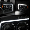 LED DRL Halo Sequential Headlights<br>19-22 Kenworth W990